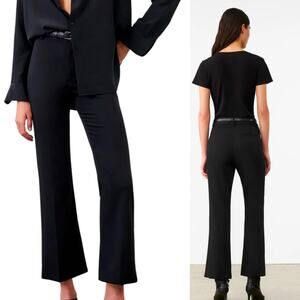 Nili Lotan Elegant Black Straight Leg Trousers